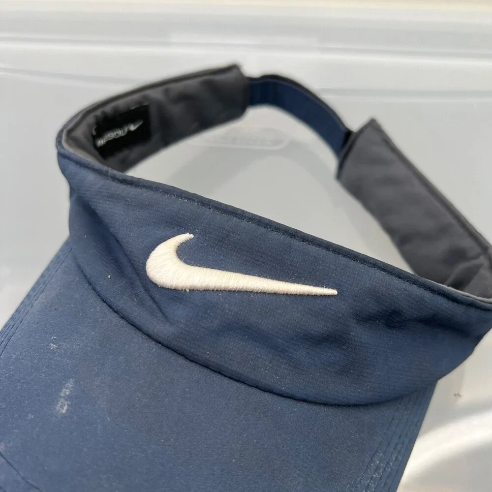 Nike Golf Visor Hat Mens One Size Blue Cap Adult Golf‎ Logo Sports Gear